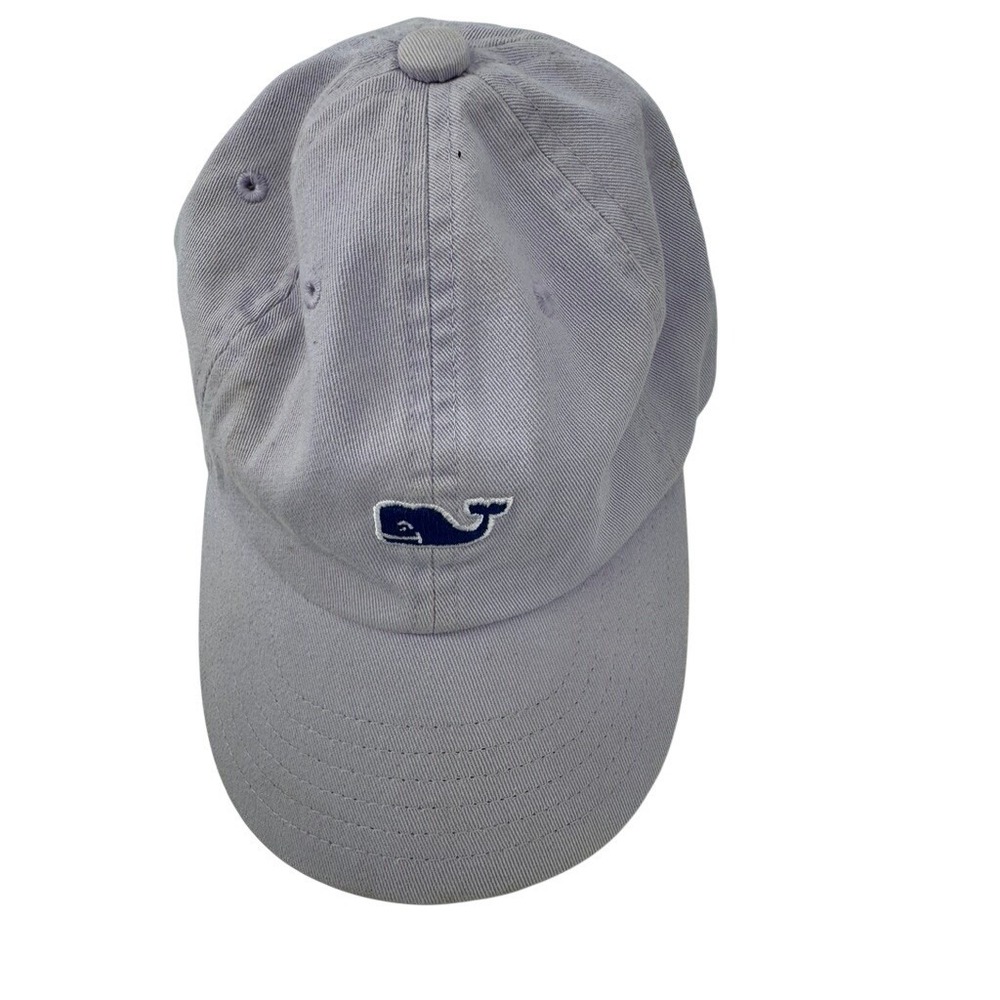 Vineyard Vines Hat Cap Lilac Whale‎ Logo Women's  Adjustable Distressed Stains